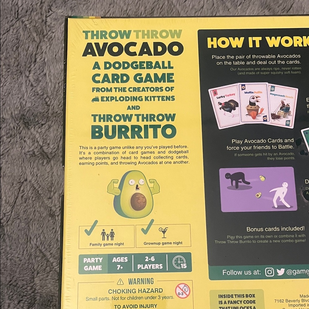 Throw Throw Avocado Kids Game - Yellow Avocado Toss Toy - Picture 7 of 10